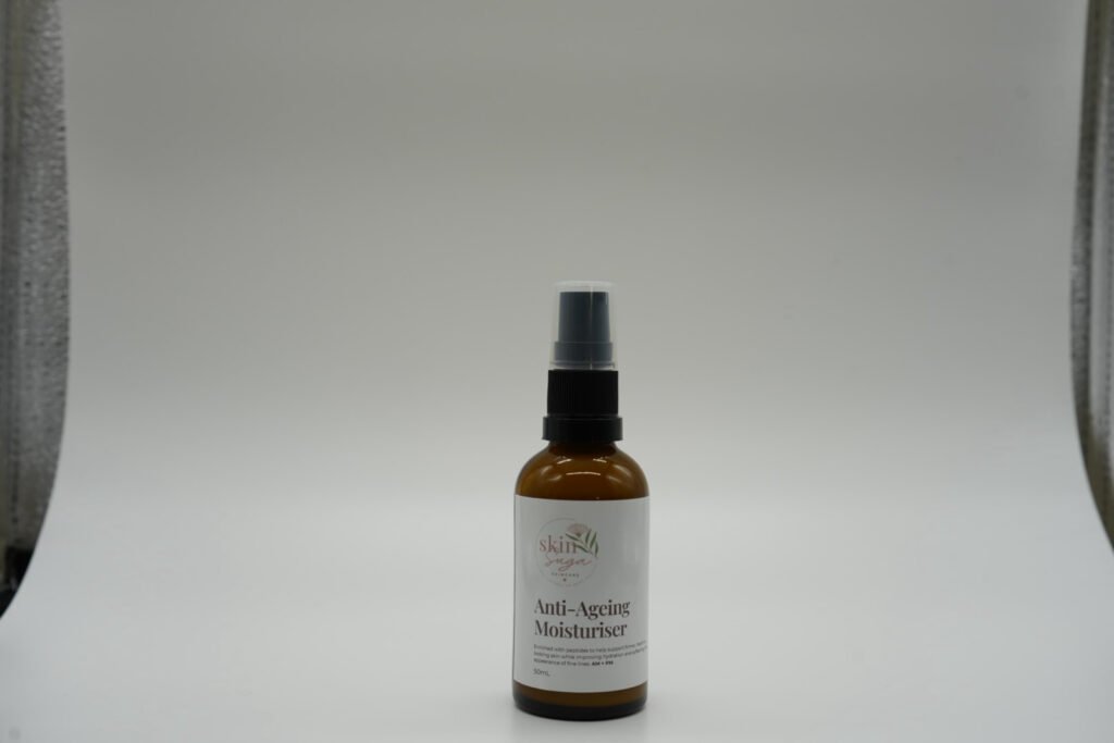 Skin Suga Anti-Ageing Moisturiser in its authentic original packaging, photographed against a studio backdrop