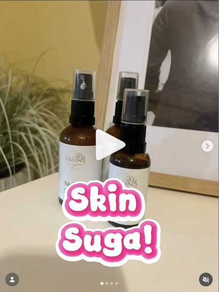 Original frame from Kristy Travers’s Skin Suga testimonial video