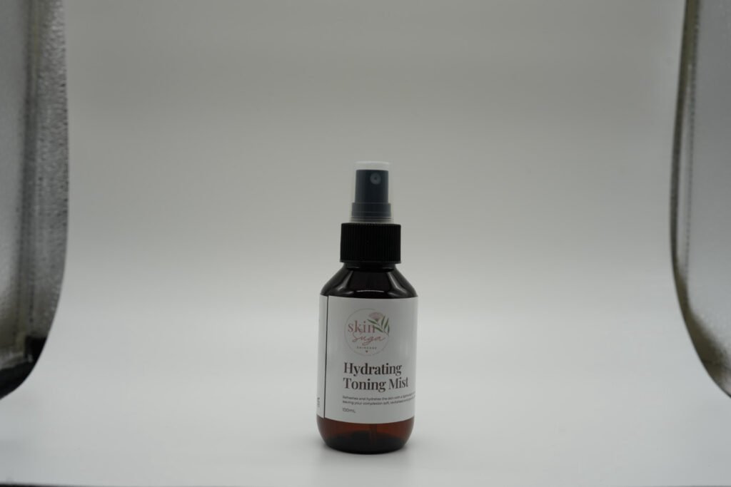 Skin Suga Hydrating Toning Mist in its authentic original packaging, photographed against a studio backdrop